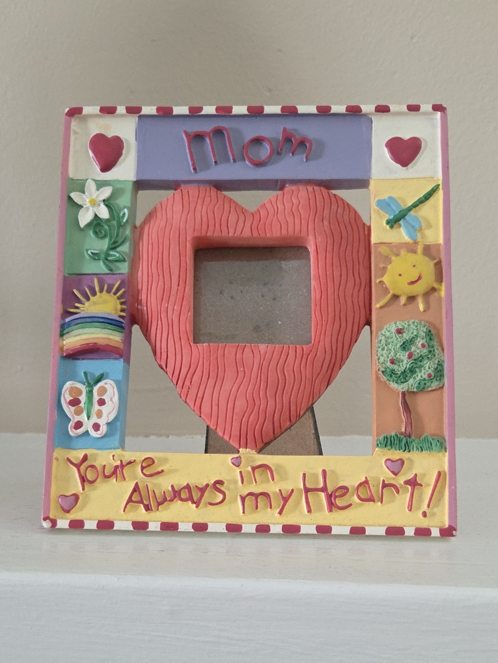 Vintage Mom Heart Picture Frame